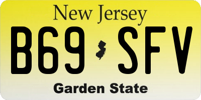 NJ license plate B69SFV