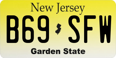 NJ license plate B69SFW