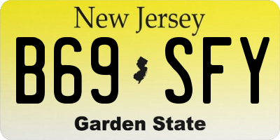 NJ license plate B69SFY