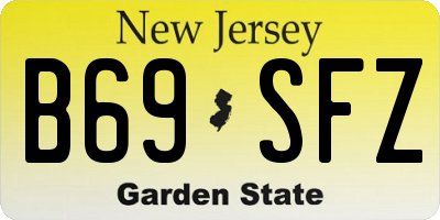 NJ license plate B69SFZ