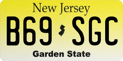 NJ license plate B69SGC