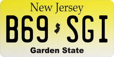 NJ license plate B69SGI