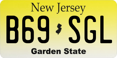 NJ license plate B69SGL