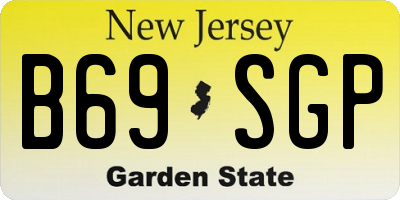 NJ license plate B69SGP