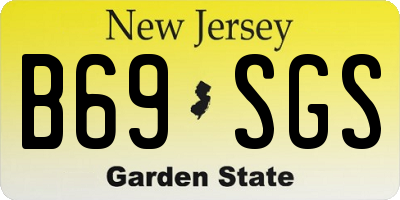 NJ license plate B69SGS