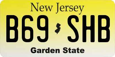 NJ license plate B69SHB