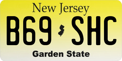 NJ license plate B69SHC