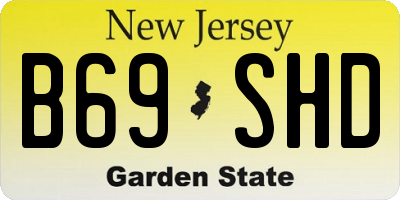 NJ license plate B69SHD