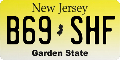 NJ license plate B69SHF