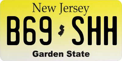 NJ license plate B69SHH