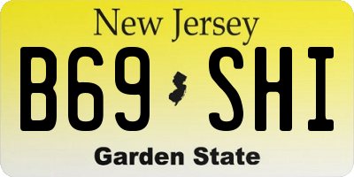 NJ license plate B69SHI