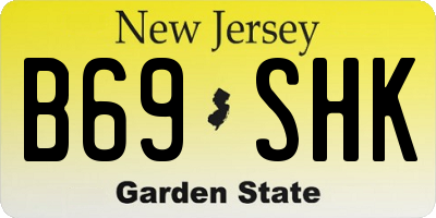 NJ license plate B69SHK