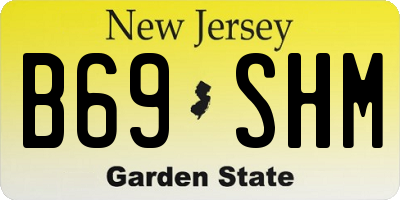 NJ license plate B69SHM