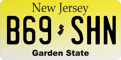 NJ license plate B69SHN