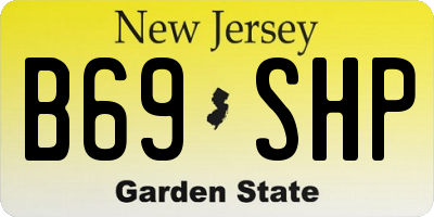 NJ license plate B69SHP