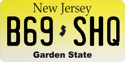 NJ license plate B69SHQ