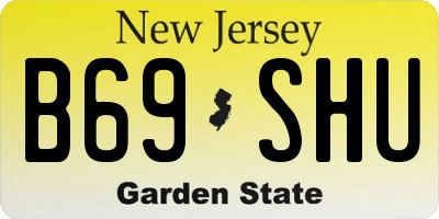 NJ license plate B69SHU