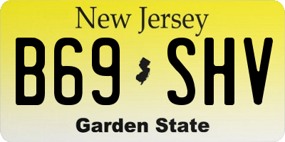 NJ license plate B69SHV