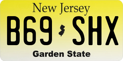 NJ license plate B69SHX
