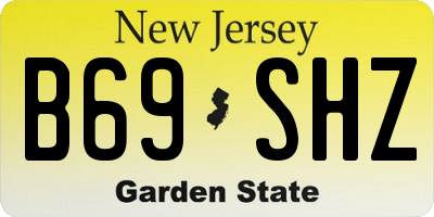 NJ license plate B69SHZ