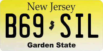 NJ license plate B69SIL