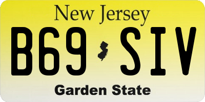 NJ license plate B69SIV