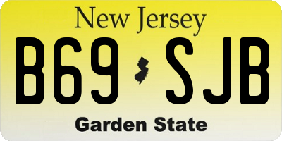 NJ license plate B69SJB