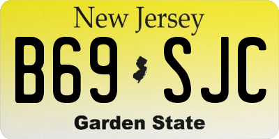 NJ license plate B69SJC
