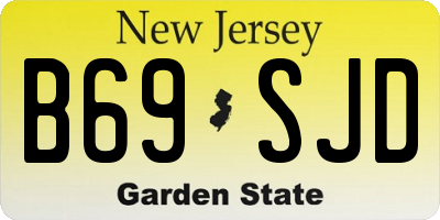 NJ license plate B69SJD