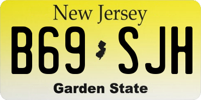 NJ license plate B69SJH