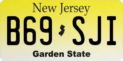 NJ license plate B69SJI