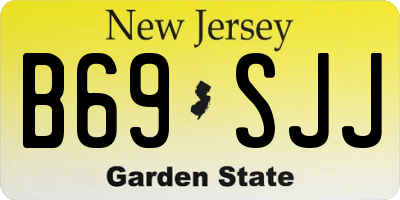 NJ license plate B69SJJ