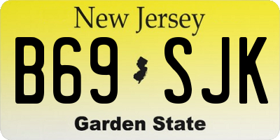 NJ license plate B69SJK