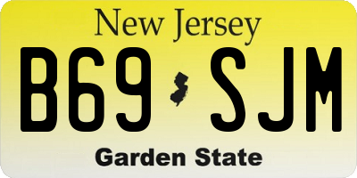 NJ license plate B69SJM