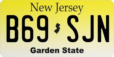 NJ license plate B69SJN