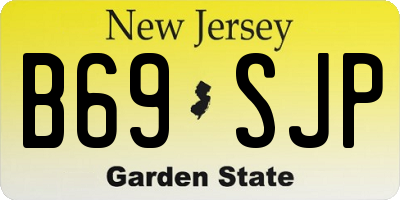NJ license plate B69SJP