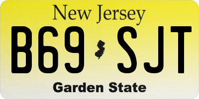 NJ license plate B69SJT