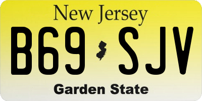 NJ license plate B69SJV