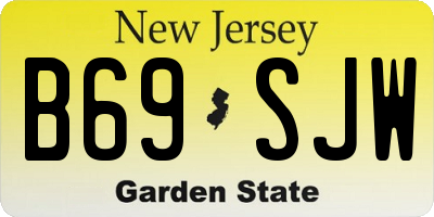 NJ license plate B69SJW