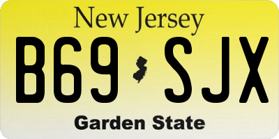 NJ license plate B69SJX
