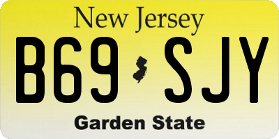 NJ license plate B69SJY
