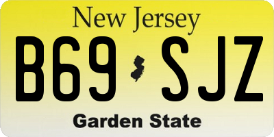 NJ license plate B69SJZ