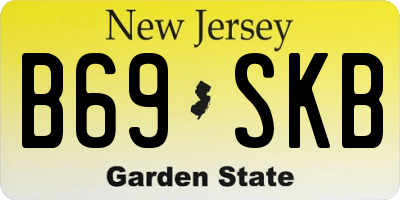 NJ license plate B69SKB