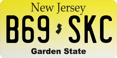 NJ license plate B69SKC