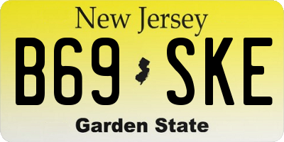 NJ license plate B69SKE