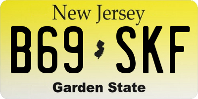 NJ license plate B69SKF
