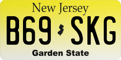 NJ license plate B69SKG