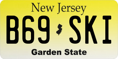 NJ license plate B69SKI