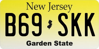 NJ license plate B69SKK