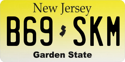 NJ license plate B69SKM
